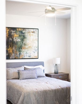 Bedroom with ceiling fan